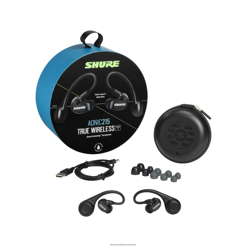 Shure aonik 215 gen 2 TF0ZT6 kulaklık siyah